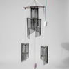 Intricate Geometric Wooden Hanging Light - Black color