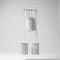 Minimalist Wooden Pendant Lamp - White