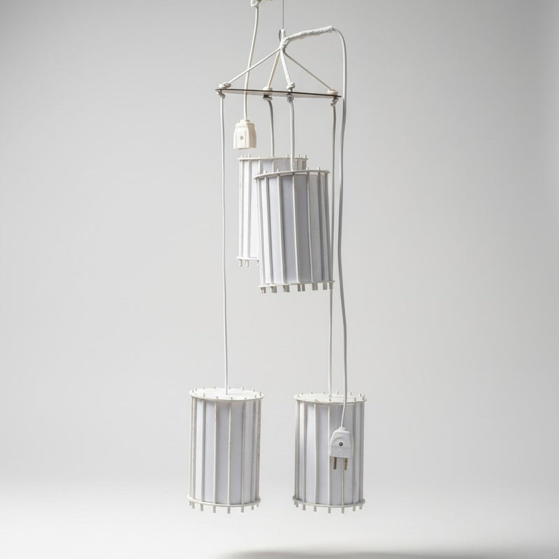 Minimalist Wooden Pendant Lamp - White