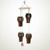 Wooden Ring Accent Hanging Lamp (Dark Wood)