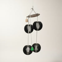 Full Circle Wooden Pendant Lamp (Dark Brown)