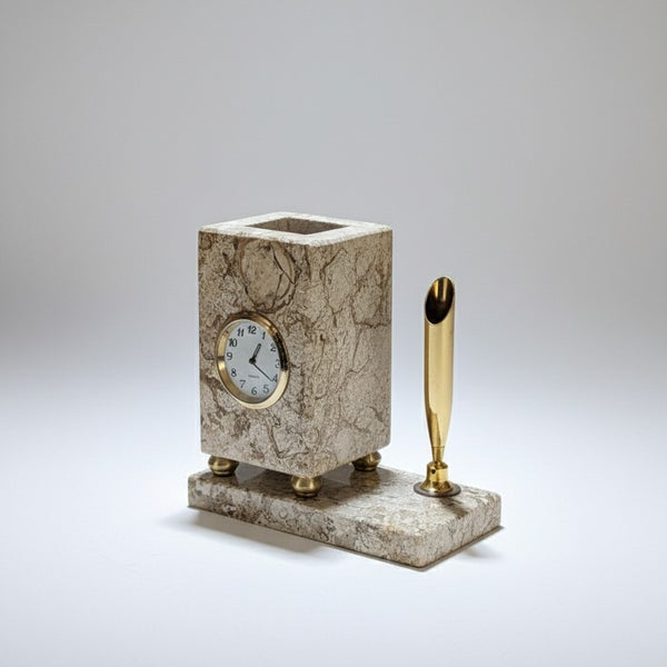 Table Clock with Pen Holder
